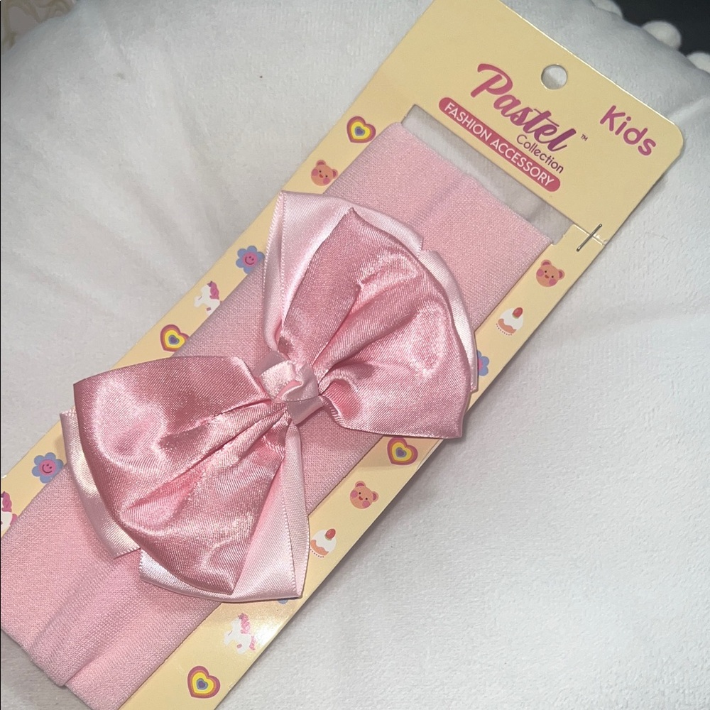 Shiny Pink Bow Headband